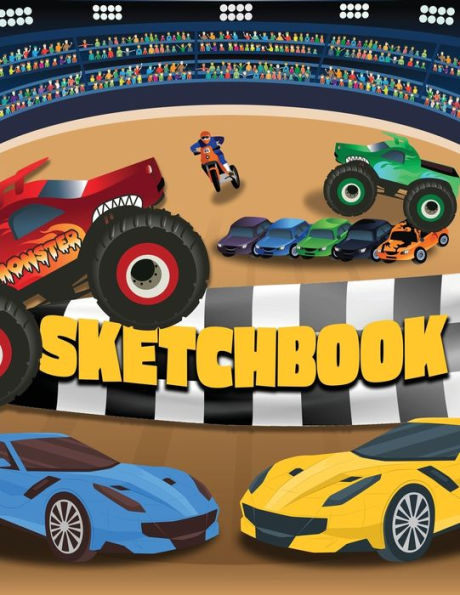 Sketchbook: 120 Blank Pages With Exciting Race Characters (Sketchbook For Kids)
