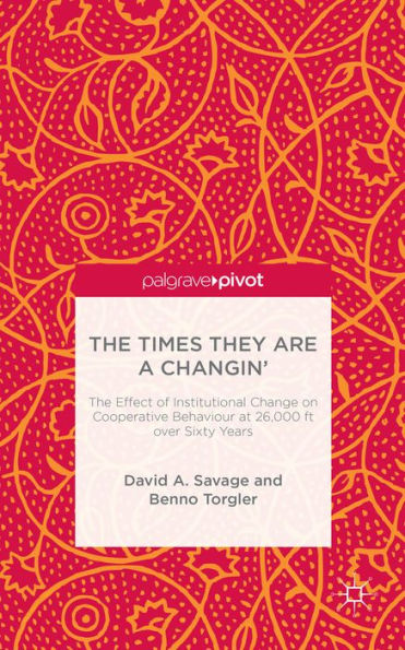 The Times They Are A Changin': The Effect Of Institutional Change On Cooperative Behaviour At 26,000Ft Over Sixty Years