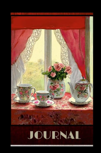 Journal “English Tea”: Alternate Lined And Blank Pages To Write Or Sketch - Pretty Original Cover - Cozy English Tea