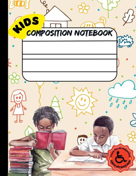 Single Lined Composition Notebook For Kids: Draw And Write Journal For Kids With Cut And Paste Picture Writing Prompts, Fry Sight Word List And Penmanship Practice