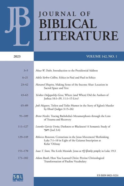 Journal Of Biblical Literature 142.1 (2023)