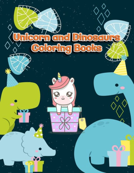 Unicorn And Dinosaurs Coloring Books: Horse And Dinosaur Activity Book For Toddlers And Adult Age, Childrens Books Animals For Kids Ages 3 4-8 - 9781670141682