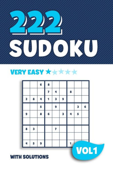 222 Sudoku: Libro de rompecabezas con 222 Sudokus muy fáciles en 9x9 con soluciones | 6 x 9 pulgadas | Volúmen 1