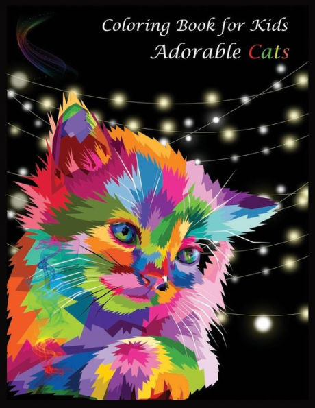 Libro para colorear para niños Gatos adorables: Diseños para aliviar el estrés y relajarse en adultos