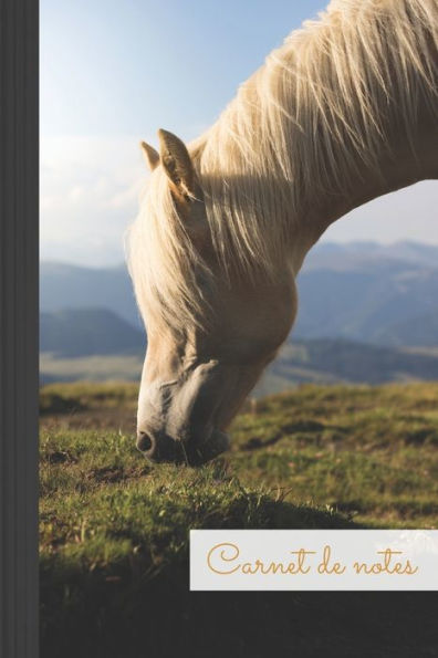Carnet de notes: Carnet de notes Cheval format 15x22 cm - 110 pages de lignes - Carnet de note cheval pour fille et garçon ( Cahier de note cheval ) (French Edition)