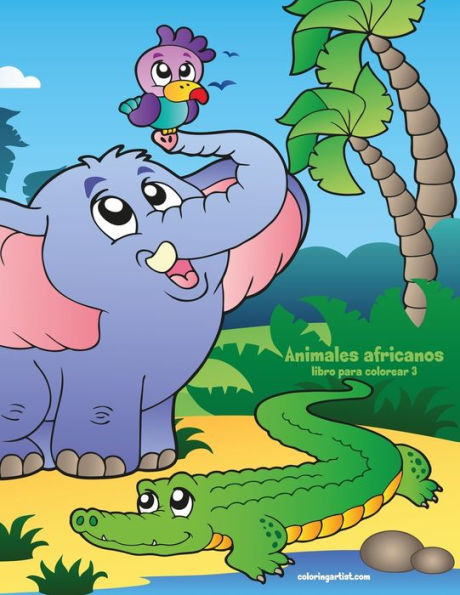 Animales africanos libro para colorear 3 (Spanish Edition)