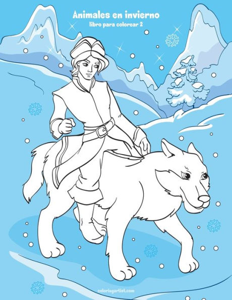 Animales en invierno libro para colorear 2 (Spanish Edition)