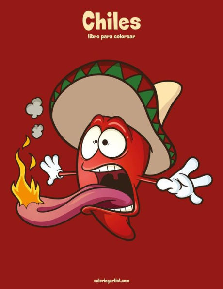 Chiles libro para colorear 1 (Spanish Edition)
