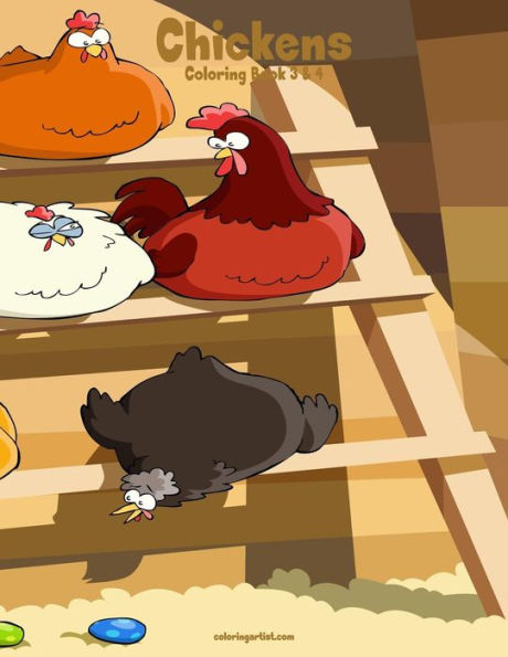 Chickens Coloring Book 3 & 4