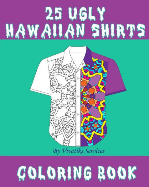 Libro para colorear 25 feas camisas hawaianas