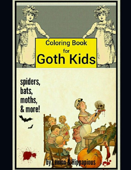 Libro para colorear para niños góticos: ¡arañas, murciélagos, polillas y más!