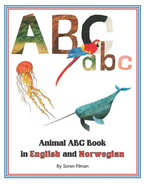 Libro ABC de animales en inglés y noruego