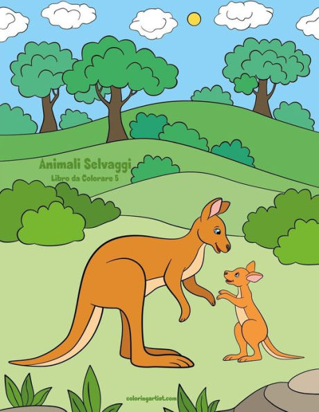 Animali Selvaggi Libro da Colorare 5 (Italian Edition)