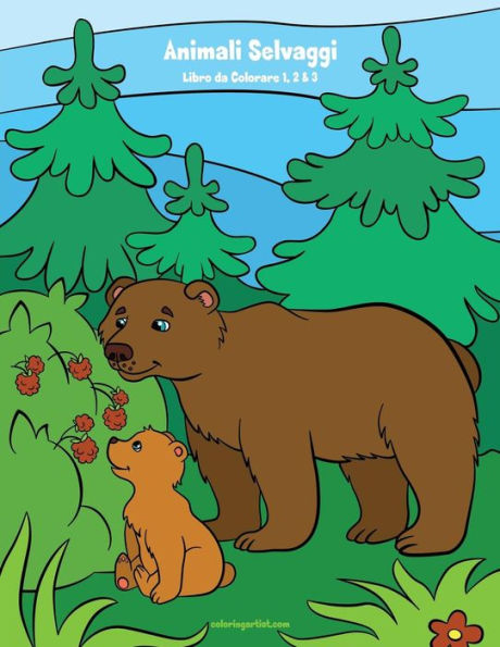 Animali Selvaggi Libro da Colorare 1, 2 & 3 (Italian Edition)