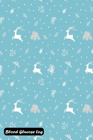 Blood Glucose Log: Christmas seamless pattern cover