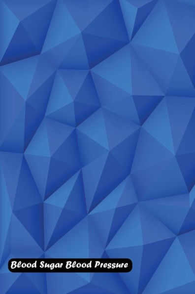Presión arterial de azúcar en la sangre: cubierta triangular de polígono de mosaico azul