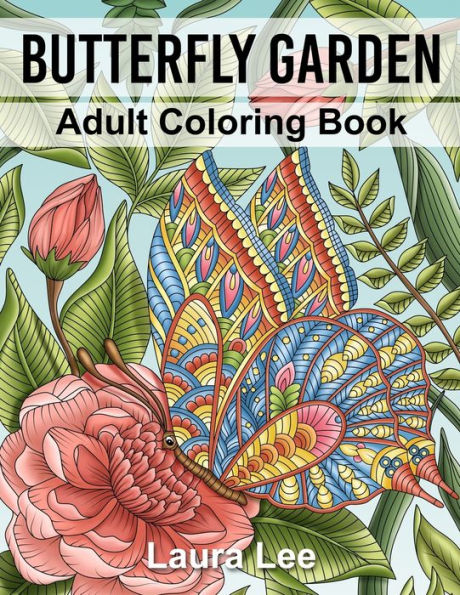 Jardín de mariposas: libro para colorear para adultos
