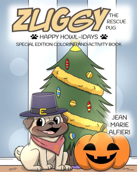 Zuggy The Rescue Pug - Happy Howl-Idays