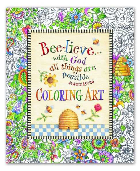 Bee-Lieve…With God All Things Are Possible Coloring Art