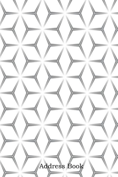 Address Book: Alphabetical Index With Geometric line pattern abstract seamless background cover
