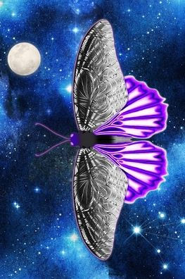 Asexual Space Butterfly Lined Notebook