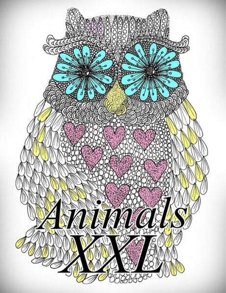 Animals XXL: coloring book for adults and kids