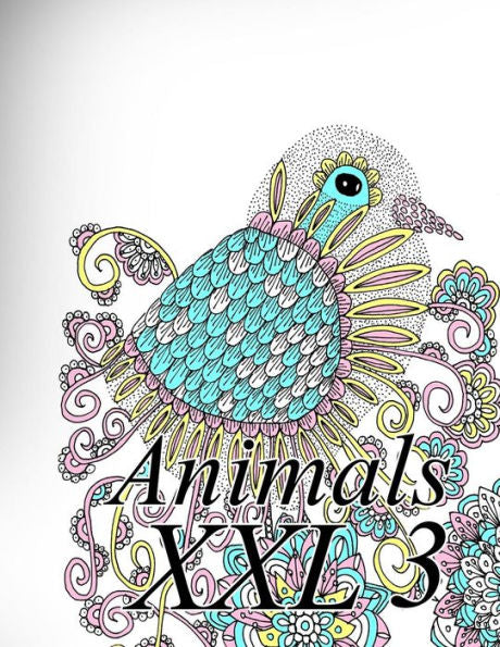 Animals XXL 3: coloring book for adults and kids
