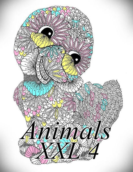 Animals XXL 4: coloring book for adults and kids