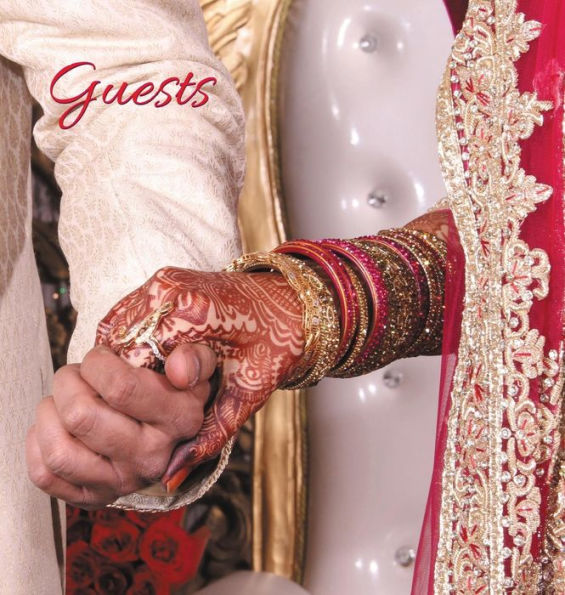 ASIAN Wedding Guest Book (HARDCOVER), For Asian Special Events & Functions, Commemorations, Anniversaries, Parties.: 32 pages/64 sides. BLANK Pages - ... Small floral motif in corner of each page