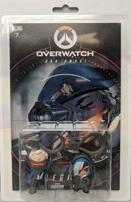 Overwatch Ana And Soldier 76 Comic Book And Backpack Hanger Two-Pack