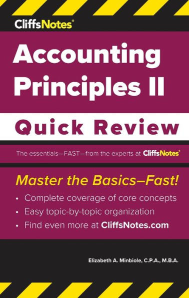Cliffsnotes Accounting Principles Ii: Quick Review - 9781957671390