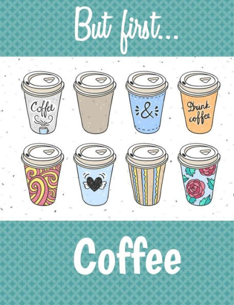 Cuaderno de ejercicios de papel cuadriculado 4x4 para amantes del café