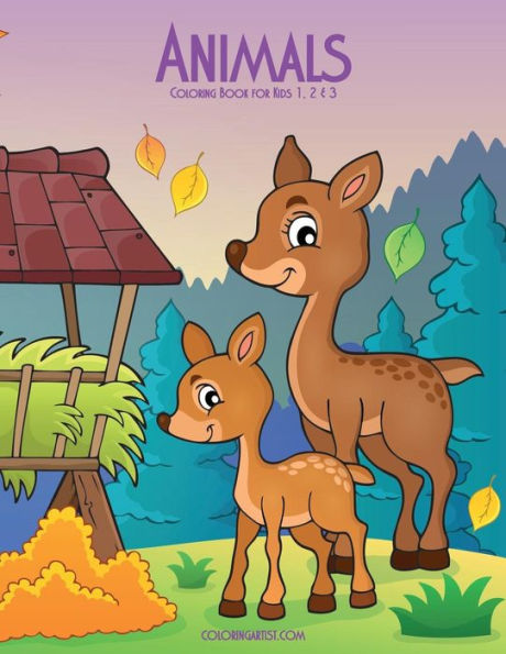 Animals Coloring Book for Kids 1, 2 & 3 (Animals for Kids)