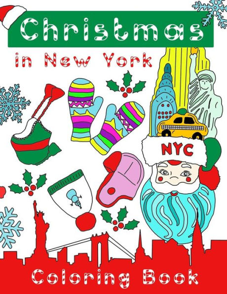 Libro para colorear Navidad en Nueva York