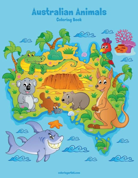 Australian Animals Coloring Book 1
