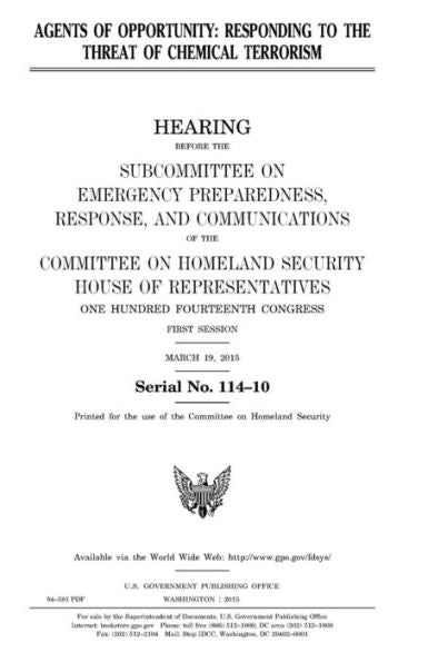 Agents of opportunity : responding to the threat of chemical terrorism