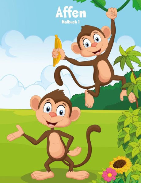 Affen-Malbuch 1 (German Edition)