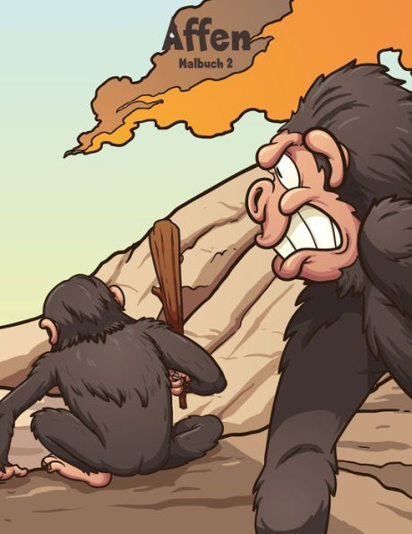 Affen-Malbuch 2 (German Edition)