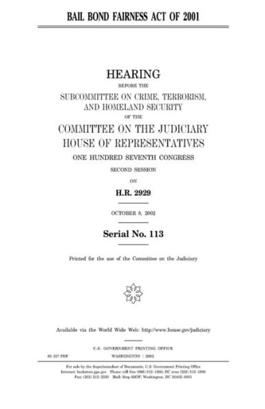 Bail Bond Fairness Act of 2001