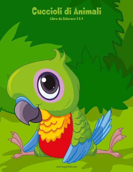 Cuccioli di Animali Libro da Colorare 3 & 4 (Italian Edition)