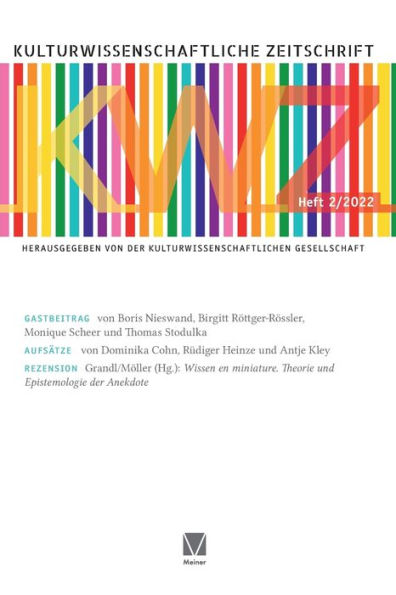 Kulturwissenschaftliche Zeitschrift. Heft 2/2022 (German Edition) - 9783787343331