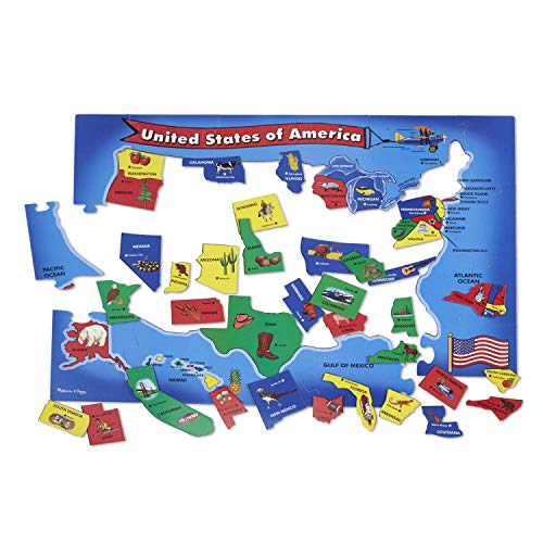Melissa & Doug USA Map Floor Puzzle (51 pcs, 2 x 3 feet)