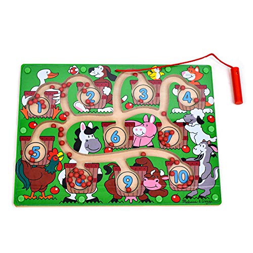 Melissa & Doug Magnetic Wand Nuber Maze - Wooden Puzzle Activity