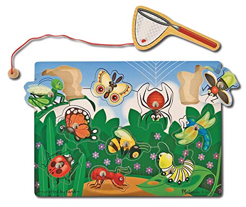 Melissa & Doug Magnetic Wooden Bug-Catching Puzzle Game (10 pcs)