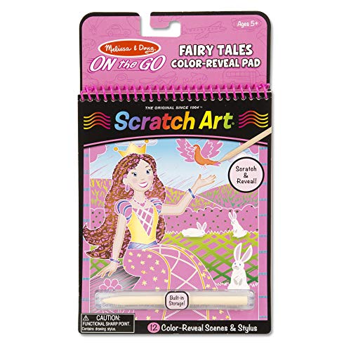 Melissa & Doug On the Go Scratch Art Color-Reveal Activity Pad - Fairy Tales