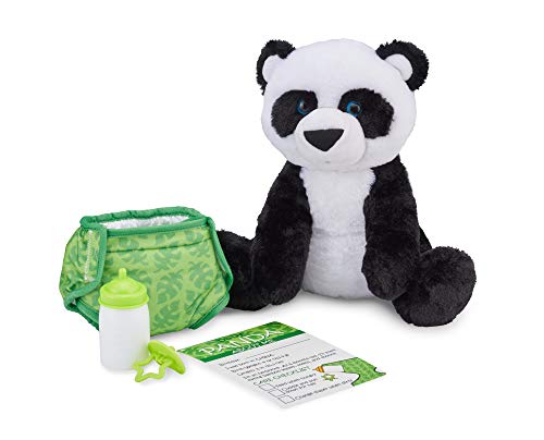Melissa & Doug 11-Inch Baby Panda Plush Stuffed Animal with Pacifur, Diaper, Baby Bottle