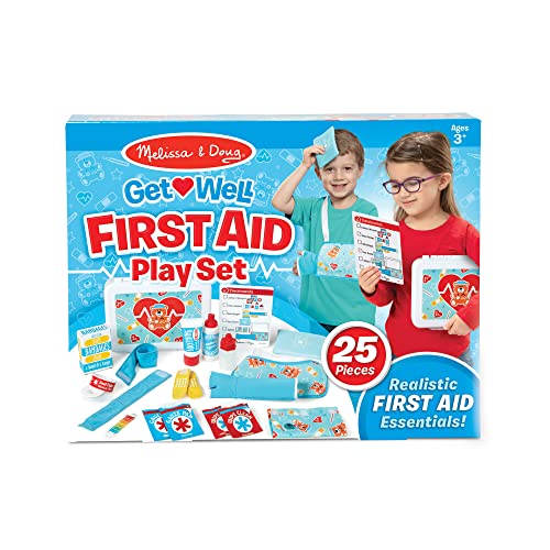 Melissa & Doug Get Well First Aid Kit Play Set - 25 Toy Pieces