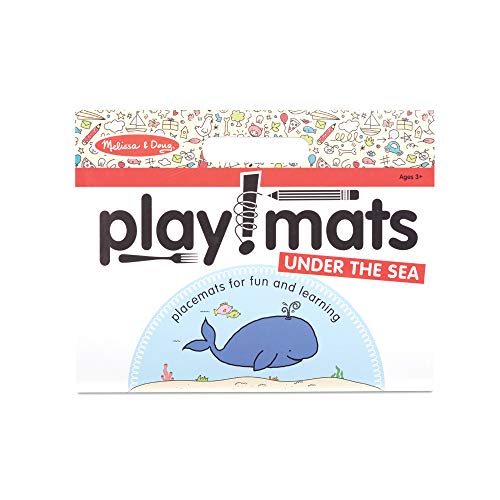 Melissa & Doug Playmats Under The Sea Take-Along Paper Coloring and Learning Activity Pads (24 Pages)