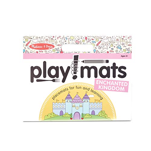 Melissa & Doug Playmats Enchanted Kingdom Take-Along Paper Coloring And Learning Activity Pads (24 Pages)