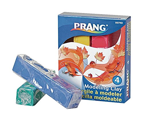 Prang Modeling Clay Set, 4 Colored Clay Blocks per Set, 0.25 Pounds Each, Red, Yellow, Green and Blue (00740)